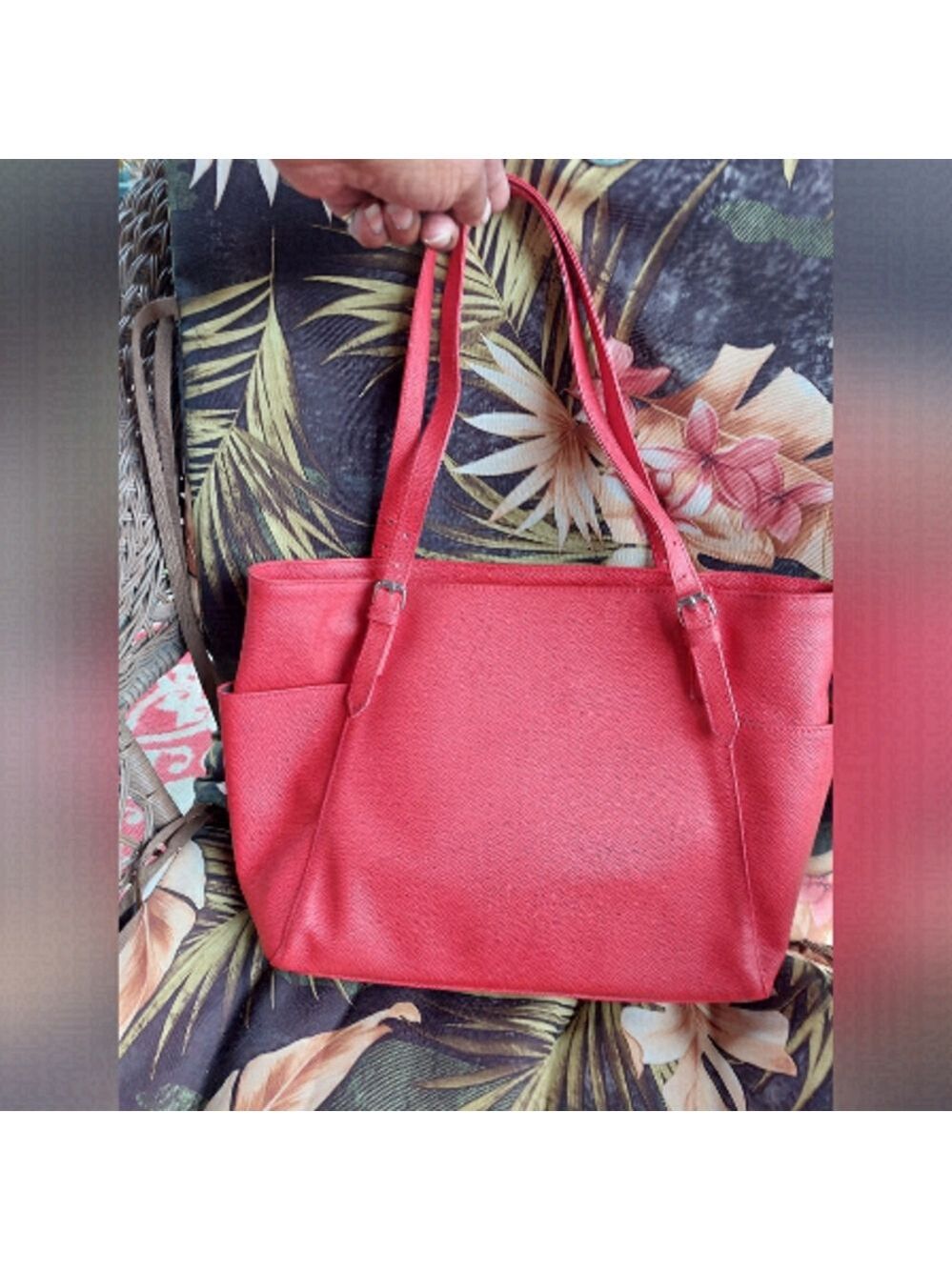 Cherry 🍒 Red Synthetic Shoulder Tote Bag